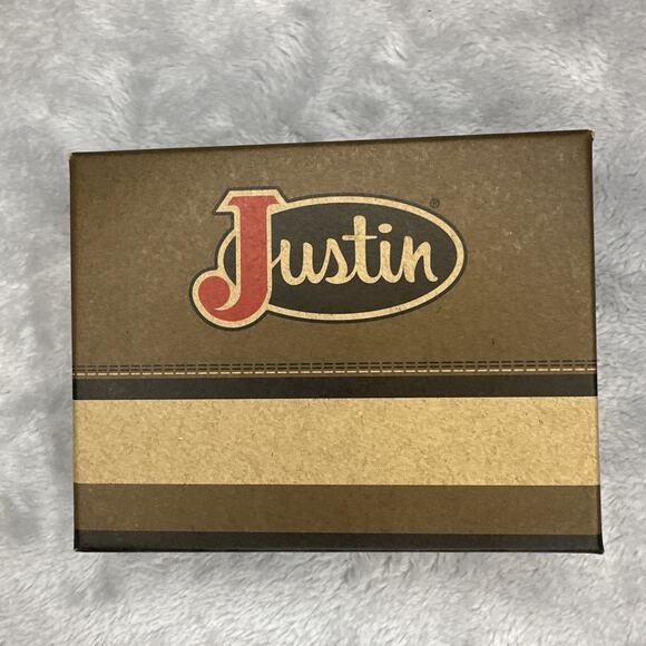 Justin Wallet Card Wallet With Gusset Genuine Leather RFID Logo Embossed Unisex - Picture 9 of 10